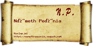 Németh Peónia névjegykártya